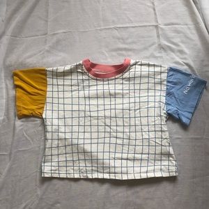 Multi-Coloured Pastel Kawaii Crop T-Shirt